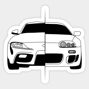 Supra Black Outline Sticker